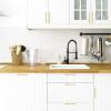 imageRavinte 1 Pack  714 Curved Cabinet Pulls Matte Black Kitchen Drawer Pulls Arch Cabinet Handles 725Length 5 Hole CenterBrushed Brass