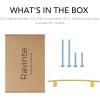 imageRavinte 1 Pack  714 Curved Cabinet Pulls Matte Black Kitchen Drawer Pulls Arch Cabinet Handles 725Length 5 Hole CenterBrushed Brass