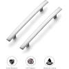 imageRavinte 1 Pack  714 Curved Cabinet Pulls Matte Black Kitchen Drawer Pulls Arch Cabinet Handles 725Length 5 Hole CenterBrushed Nickel