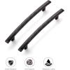 imageRavinte 1 Pack  714 Curved Cabinet Pulls Matte Black Kitchen Drawer Pulls Arch Cabinet Handles 725Length 5 Hole CenterOil Rubbed Bronze