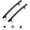 imageRavinte 1 Pack  714 Curved Cabinet Pulls Matte Black Kitchen Drawer Pulls Arch Cabinet Handles 725Length 5 Hole CenterOil Rubbed Bronze