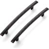 imageRavinte 1 Pack  714 Curved Cabinet Pulls Matte Black Kitchen Drawer Pulls Arch Cabinet Handles 725Length 5 Hole CenterOil Rubbed Bronze