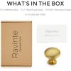 imageRavinte 1 Pack Kitchen Cabinet Knobs Dresser Knobs Drawer Knobs Matte Black Zinc Knobs Drawer Pulls Door Knobs Dresser Drawer Handles Knobs for Dresser DrawersBrushed Brass