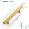 imageRavinte 25 Pack Gold Cabinet Handles 4 Inch Brushed Brass Square Cabinet Pulls Gold Hardware for Kitchen Cabinets  638 Inch Total Length10