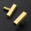 imageRavinte 25 Pack Gold Cabinet Handles 4 Inch Brushed Brass Square Cabinet Pulls Gold Hardware for Kitchen Cabinets  638 Inch Total Length15