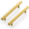 imageRavinte 25 Pack Gold Cabinet Handles 4 Inch Brushed Brass Square Cabinet Pulls Gold Hardware for Kitchen Cabinets  638 Inch Total Length15