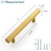 imageRavinte 25 Pack Gold Cabinet Handles 4 Inch Brushed Brass Square Cabinet Pulls Gold Hardware for Kitchen Cabinets  638 Inch Total Length15