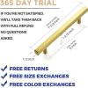 imageRavinte 25 Pack Gold Cabinet Handles 4 Inch Brushed Brass Square Cabinet Pulls Gold Hardware for Kitchen Cabinets  638 Inch Total Length25