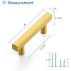 imageRavinte 25 Pack Gold Cabinet Handles 4 Inch Brushed Brass Square Cabinet Pulls Gold Hardware for Kitchen Cabinets  638 Inch Total Length25