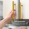 imageRavinte 25 Pack Gold Cabinet Handles 4 Inch Brushed Brass Square Cabinet Pulls Gold Hardware for Kitchen Cabinets  638 Inch Total Length30