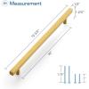 imageRavinte 25 Pack Gold Cabinet Handles 4 Inch Brushed Brass Square Cabinet Pulls Gold Hardware for Kitchen Cabinets  638 Inch Total Length5
