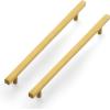 imageRavinte 25 Pack Gold Cabinet Handles 4 Inch Brushed Brass Square Cabinet Pulls Gold Hardware for Kitchen Cabinets  638 Inch Total Length5