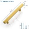 imageRavinte 25 Pack Gold Cabinet Handles 4 Inch Brushed Brass Square Cabinet Pulls Gold Hardware for Kitchen Cabinets  638 Inch Total Length5