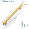 imageRavinte 25 Pack Gold Cabinet Handles 4 Inch Brushed Brass Square Cabinet Pulls Gold Hardware for Kitchen Cabinets  638 Inch Total Length5