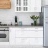 imageRavinte Brushed Nickel Cabinet Handles 20 Pack Satin Nickel Square Cabinet Pulls Silver Hardware for Kitchen Cabinets 2 inch Overall Length Stainless Steel Drawer Pulls5