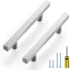 imageRavinte Brushed Nickel Cabinet Handles 20 Pack Satin Nickel Square Cabinet Pulls Silver Hardware for Kitchen Cabinets 2 inch Overall Length Stainless Steel Drawer Pulls15