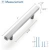 imageRavinte Brushed Nickel Cabinet Handles 20 Pack Satin Nickel Square Cabinet Pulls Silver Hardware for Kitchen Cabinets 2 inch Overall Length Stainless Steel Drawer Pulls10