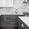 imageRavinte Brushed Nickel Cabinet Handles 20 Pack Satin Nickel Square Cabinet Pulls Silver Hardware for Kitchen Cabinets 2 inch Overall Length Stainless Steel Drawer Pulls20
