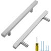 imageRavinte Brushed Nickel Cabinet Handles 20 Pack Satin Nickel Square Cabinet Pulls Silver Hardware for Kitchen Cabinets 2 inch Overall Length Stainless Steel Drawer Pulls10