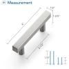 imageRavinte Brushed Nickel Cabinet Handles 20 Pack Satin Nickel Square Cabinet Pulls Silver Hardware for Kitchen Cabinets 2 inch Overall Length Stainless Steel Drawer Pulls5
