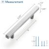 imageRavinte Brushed Nickel Cabinet Handles 20 Pack Satin Nickel Square Cabinet Pulls Silver Hardware for Kitchen Cabinets 2 inch Overall Length Stainless Steel Drawer Pulls20