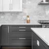 imageRavinte Brushed Nickel Cabinet Handles 20 Pack Satin Nickel Square Cabinet Pulls Silver Hardware for Kitchen Cabinets 2 inch Overall Length Stainless Steel Drawer Pulls25