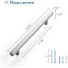 imageRavinte Brushed Nickel Cabinet Handles 20 Pack Satin Nickel Square Cabinet Pulls Silver Hardware for Kitchen Cabinets 2 inch Overall Length Stainless Steel Drawer Pulls25