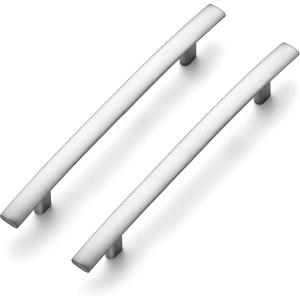 imageRavinte 1 Pack  714 Curved Cabinet Pulls Matte Black Kitchen Drawer Pulls Arch Cabinet Handles 725Length 5 Hole CenterBrushed Nickel