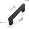 imageRavinte 10 Pack Kitchen Cabinet knobs Square Bar Kitchen Cabinet Handles Gold Pulls Drawer Pulls with Single Hole for Drawer Dresser and Cupboard Handles HardwareBlack