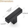 imageRavinte 10 Pack Kitchen Cabinet knobs Square Bar Kitchen Cabinet Handles Gold Pulls Drawer Pulls with Single Hole for Drawer Dresser and Cupboard Handles HardwareBlack