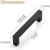 imageRavinte 10 Pack Kitchen Cabinet knobs Square Bar Kitchen Cabinet Handles Gold Pulls Drawer Pulls with Single Hole for Drawer Dresser and Cupboard Handles HardwareBlack