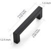 imageRavinte 10 Pack Kitchen Cabinet knobs Square Bar Kitchen Cabinet Handles Gold Pulls Drawer Pulls with Single Hole for Drawer Dresser and Cupboard Handles HardwareBlack