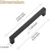 imageRavinte 10 Pack Kitchen Cabinet knobs Square Bar Kitchen Cabinet Handles Gold Pulls Drawer Pulls with Single Hole for Drawer Dresser and Cupboard Handles HardwareBlack