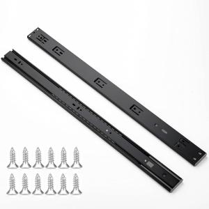 imageRavinte 10 Inch Soft Close Drawer Slides 5 Pairs 10 Pack Black Full Extension Ball Bearing Drawer Glide Side Mount24 Inch