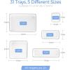 imageRavinte 28 PCS Drawer Organizer Plastic Storage Bins 4  Size Kitchen Drawer Organizer with NonSlip Pads Clear Desk Storage Tray for Makeup Jewelries Kitchen Utensils and Office31