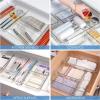 imageRavinte 28 PCS Drawer Organizer Plastic Storage Bins 4  Size Kitchen Drawer Organizer with NonSlip Pads Clear Desk Storage Tray for Makeup Jewelries Kitchen Utensils and Office31