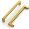 imageRavinte 30 Pack 614 Inch Kitchen Square Cabinet Handles Matte Black Stainless Steel Drawer Pulls HardwareBrushed Brass