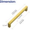 imageRavinte 30 Pack 614 Inch Kitchen Square Cabinet Handles Matte Black Stainless Steel Drawer Pulls HardwareBrushed Brass
