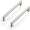 imageRavinte 30 Pack 614 Inch Kitchen Square Cabinet Handles Matte Black Stainless Steel Drawer Pulls HardwareBrushed Nickel