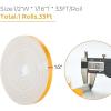 image50 Feet Weather Stripping Door Seal 12quot Wide X 18quot Thick Door Seal Strip High Density Foam Tape Adhesive Strip for Door SoundproofingWindow Insulation 12quot x 18quot x 50FTWhiteWhite