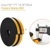 image50 Feet Weather Stripping Door Seal 12quot Wide X 18quot Thick Door Seal Strip High Density Foam Tape Adhesive Strip for Door SoundproofingWindow Insulation 12quot x 18quot x 50FTWhiteBlack