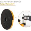 image50 Feet Weather Stripping Door Seal 12quot Wide X 18quot Thick Door Seal Strip High Density Foam Tape Adhesive Strip for Door SoundproofingWindow Insulation 12quot x 18quot x 50FTWhiteBlack