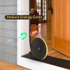 image50 Feet Weather Stripping Door Seal 12quot Wide X 18quot Thick Door Seal Strip High Density Foam Tape Adhesive Strip for Door SoundproofingWindow Insulation 12quot x 18quot x 50FTWhiteBlack