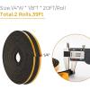image50 Feet Weather Stripping Door Seal 12quot Wide X 18quot Thick Door Seal Strip High Density Foam Tape Adhesive Strip for Door SoundproofingWindow Insulation 12quot x 18quot x 50FTWhiteBlack
