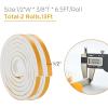 image50 Feet Weather Stripping Door Seal 12quot Wide X 18quot Thick Door Seal Strip High Density Foam Tape Adhesive Strip for Door SoundproofingWindow Insulation 12quot x 18quot x 50FTWhiteWhite
