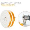 image50 Feet Weather Stripping Door Seal 12quot Wide X 18quot Thick Door Seal Strip High Density Foam Tape Adhesive Strip for Door SoundproofingWindow Insulation 12quot x 18quot x 50FTWhiteWhite