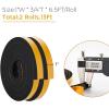 image50 Feet Weather Stripping Door Seal 12quot Wide X 18quot Thick Door Seal Strip High Density Foam Tape Adhesive Strip for Door SoundproofingWindow Insulation 12quot x 18quot x 50FTWhiteBlack