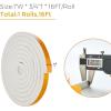 image50 Feet Weather Stripping Door Seal 12quot Wide X 18quot Thick Door Seal Strip High Density Foam Tape Adhesive Strip for Door SoundproofingWindow Insulation 12quot x 18quot x 50FTWhiteWhite