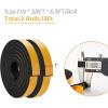 image50 Feet Weather Stripping Door Seal 12quot Wide X 18quot Thick Door Seal Strip High Density Foam Tape Adhesive Strip for Door SoundproofingWindow Insulation 12quot x 18quot x 50FTWhiteBlack