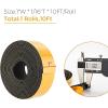 image50 Feet Weather Stripping Door Seal 12quot Wide X 18quot Thick Door Seal Strip High Density Foam Tape Adhesive Strip for Door SoundproofingWindow Insulation 12quot x 18quot x 50FTWhiteBlack